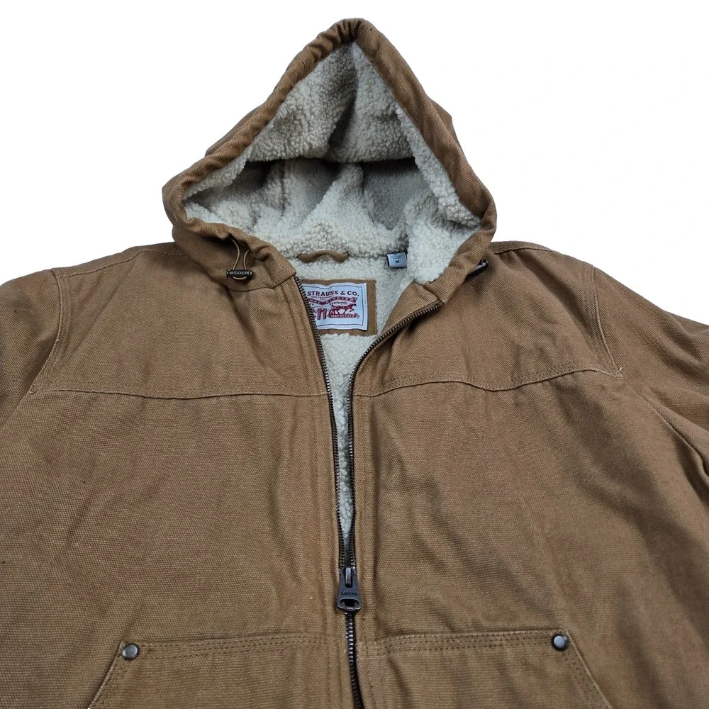 Levi Strauss Tan Thick Fleece Lined Jacket Levi's - Mens‎ Medium